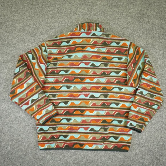 Patagonia Synchilla Snap-T Fleece Pullover Aztec Waves Mens XL Geometric RARE - Picture 11 of 12